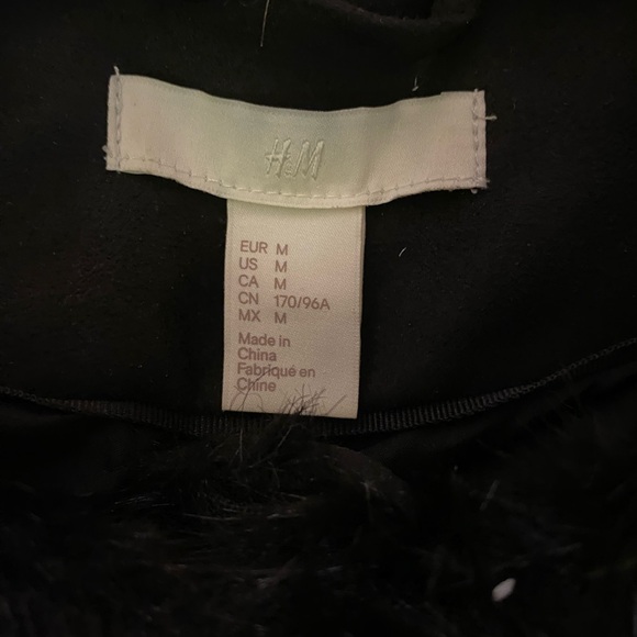 H&M Luxurious Black Teddy Jacket - Picture 9 of 11